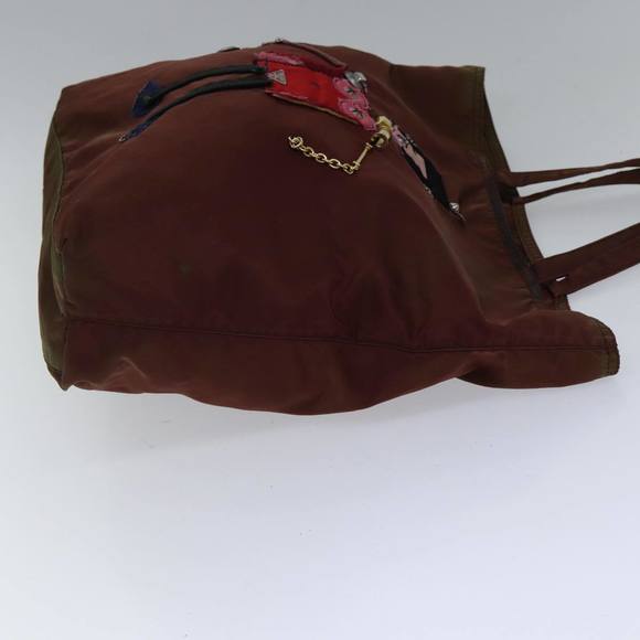 PRADA robot Hand Bag Nylon Brown Auth bs17789 - Picture 4 of 16